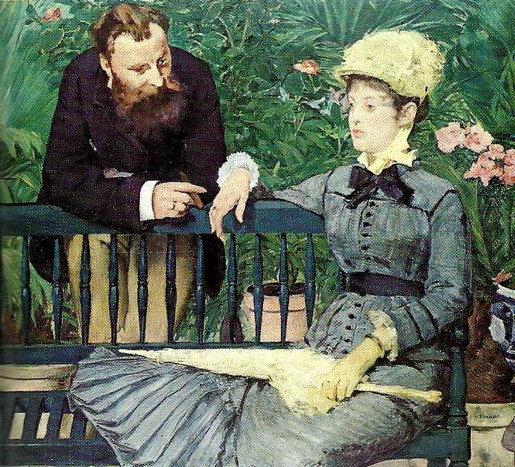 Claude Monet in the conservatory